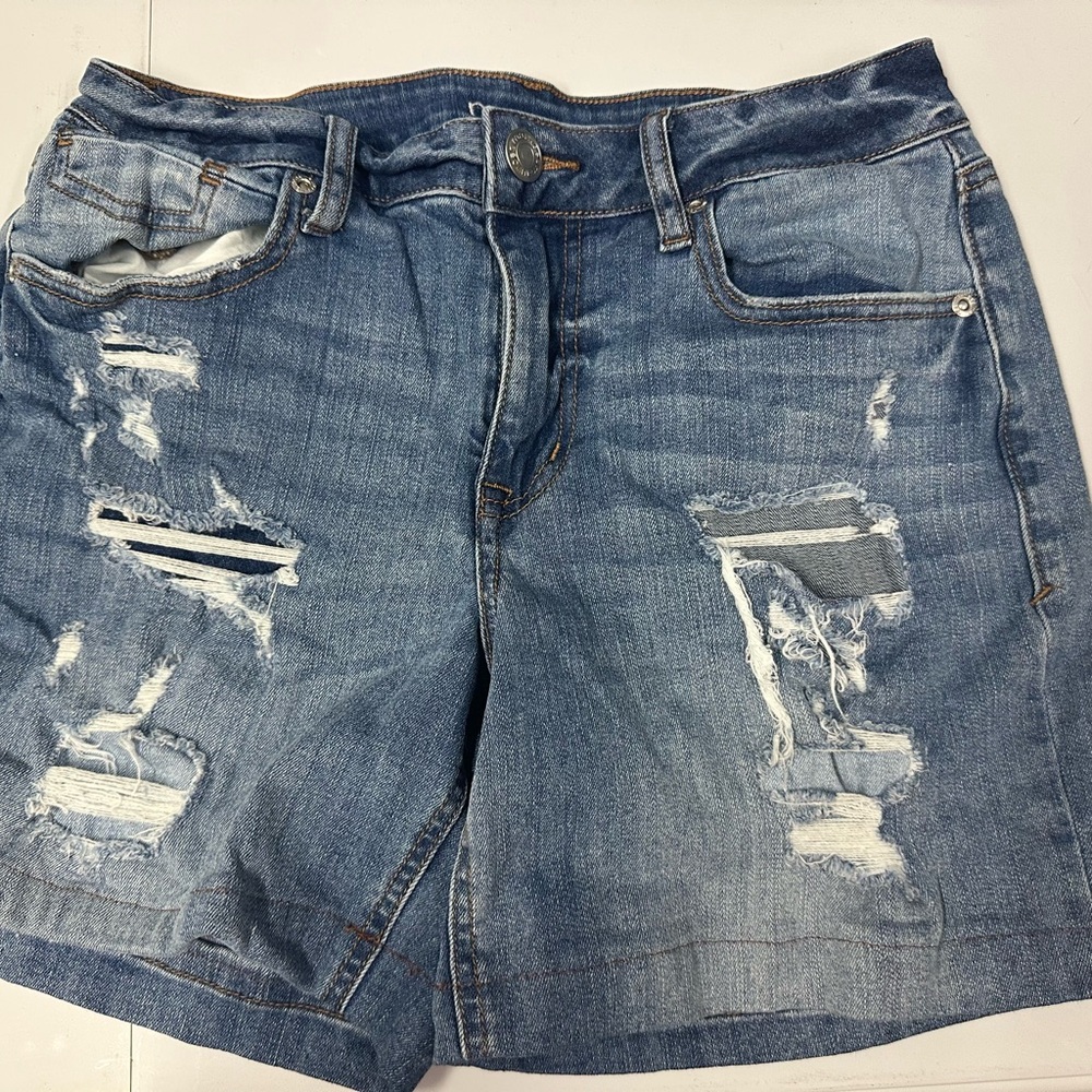 Maurice Distressed Denim Shorts